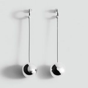 Mango Long Sphere Hanging  Earrings NWT